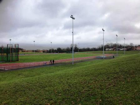 Athletics track behind Macclesfield Leisure Centre