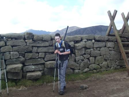 Jimmy reaches the Mourne Wall