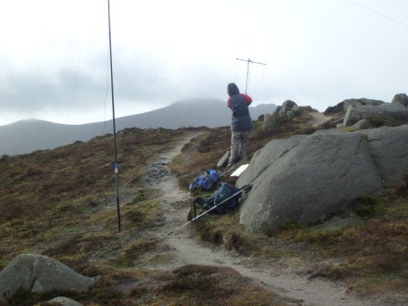 Jimmy MI3EYP/P adjusting the SOTA Beam on summit