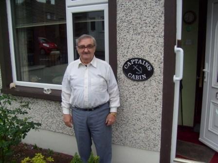 Grandad Jimmy at his house in Larne