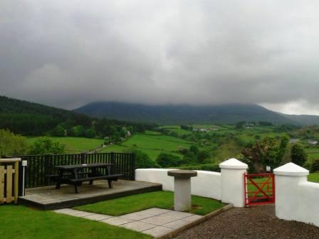 View from our holiday cottage - later targets Slieve Bearnagh and Slieve Meelbeg somewhere behind the clag!