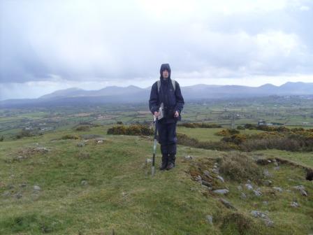 Jimmy, with the Mournes behind