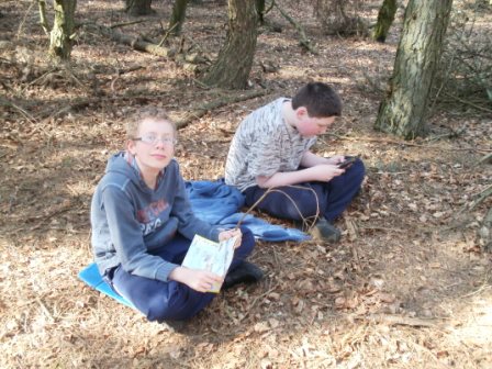 Liam & Dan relax on the summit while MW1EYP/P is activating on 40m CW