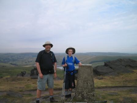 Trig point at Millstone Edge