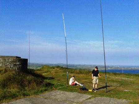 Our SOTA masts on Mull Hill