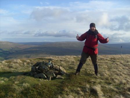 Tom at the summit of Yarlside