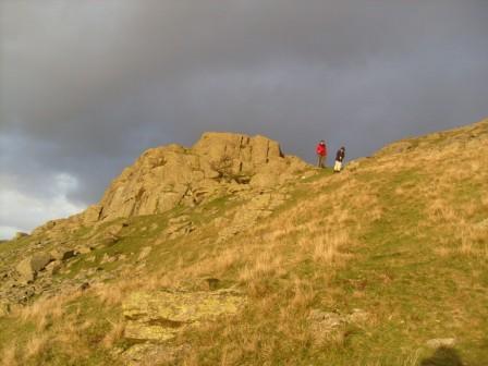 Tom & Liam about to commence the final descent down to Eskholme