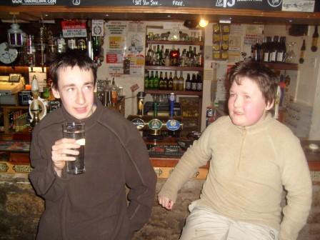 Jimmy & Liam at the bar