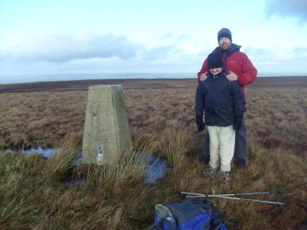 Tom & Liam at the trig point