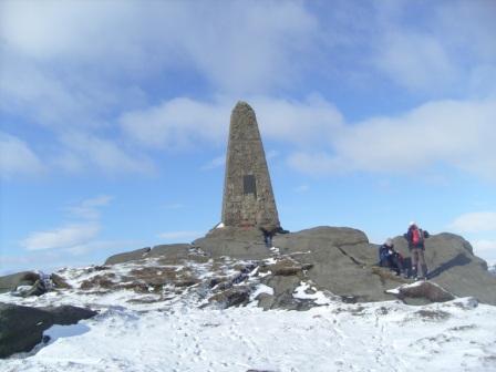 The obelisk on Cracoe Fell summit