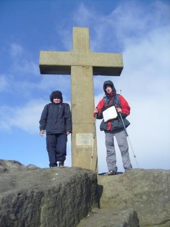 Liam & Jimmy at the cross