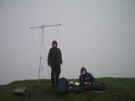 Jimmy and Liam in good spirits despite the nasty weather