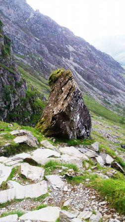 Steep mountain terrain