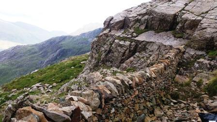 Just above the saddle between Tryfan and Glyder Fawr