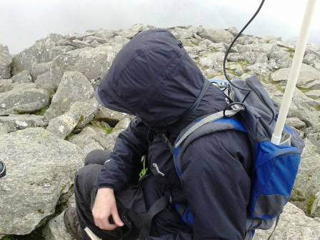 Jimmy resting on the summit