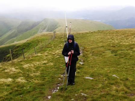 Jimmy approaching the summit