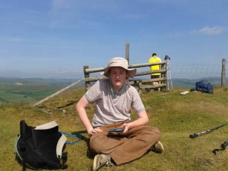 Liam on Gyrn Moelfre