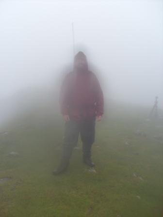 Bleak and hostile on Yr Aran's summit - even the camera is suffering!
