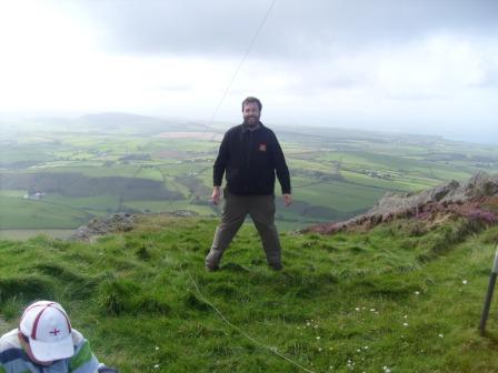 Tom just after finishing setting up the 40m aerial