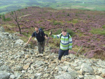 Tom & Liam climb onto the summit