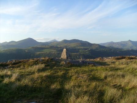 Summit of Moel-y-gest, with Snowdon behind