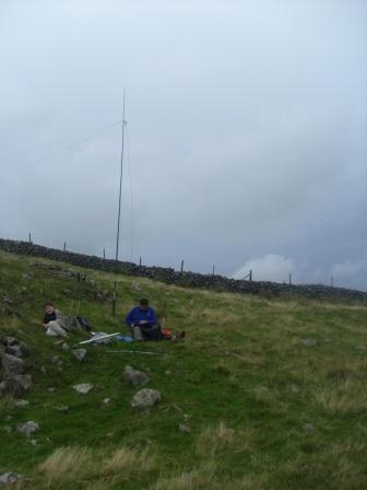 The 40m antenna on Carneddol