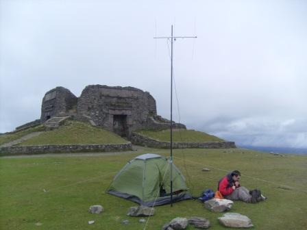 Moel Famau summit, Jubilee Tower, and our portable station