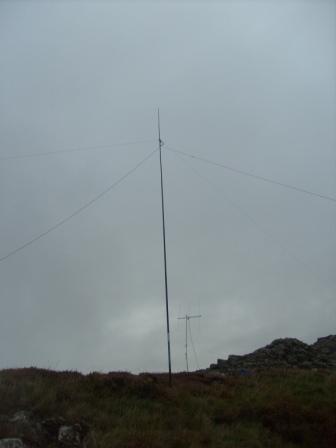 Our two antennas on Mynydd Rhiw