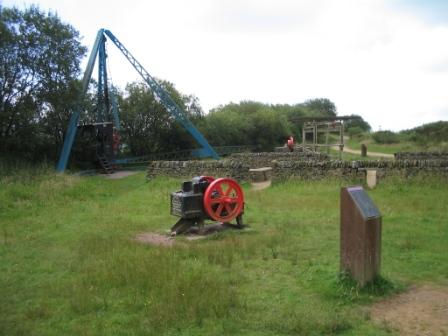 Old quarry machinery at Teggs Nose