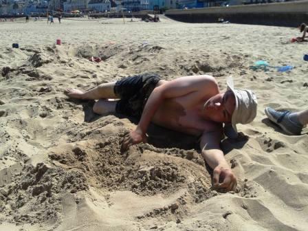 Edward on the beach at Peel