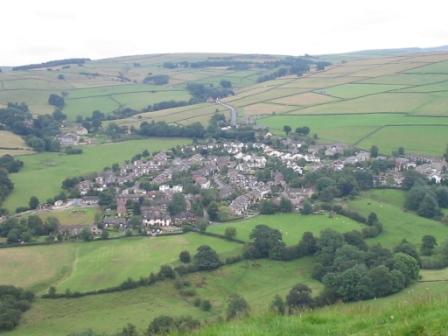 Looking down on Rainow from Kerridge Hill