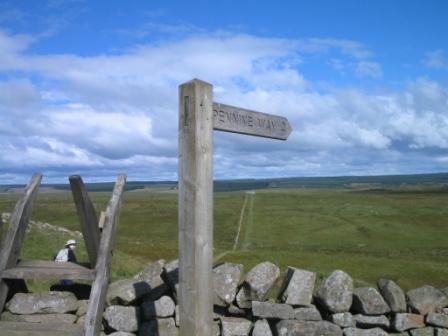 The Way leaves Hadrian's Wall and heads north over Ridley Common