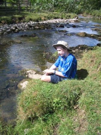 Relaxing on the banks of the River Aire