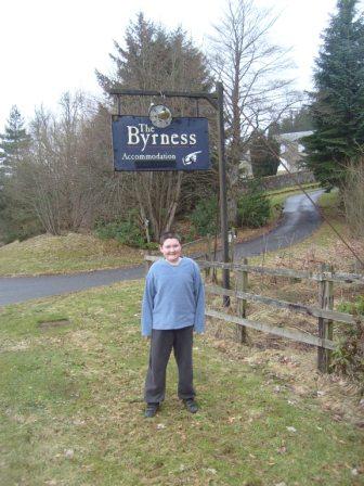 Liam outside The Byrness