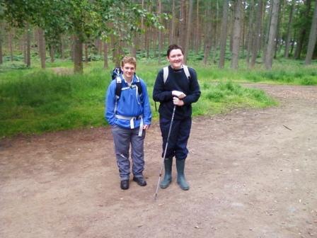 Craig and Liam in the Simonside Hills car park