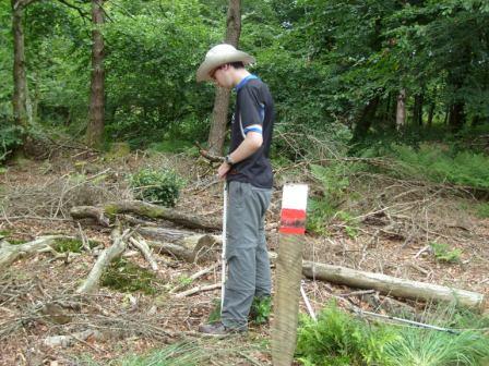 Jimmy setting up on summit