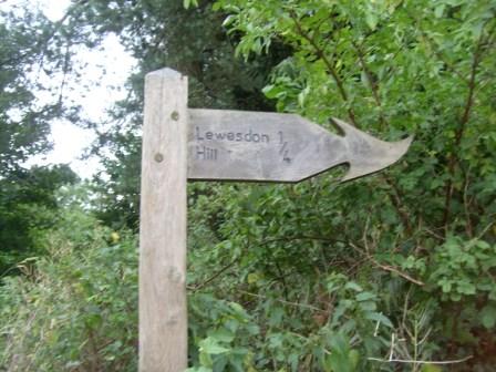 Start of path to Lewesdon Hill