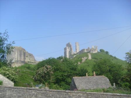 A view from the other side of Corfe Castle