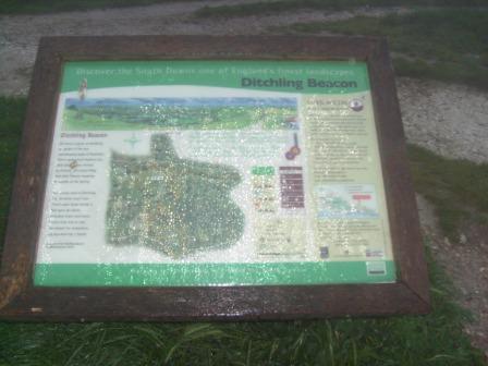 Ditchling Beacon information board