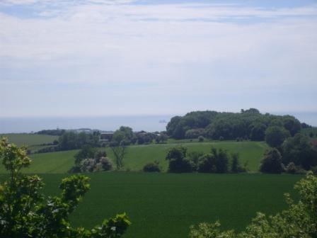 View towards the English Channel from Cheriton Hill