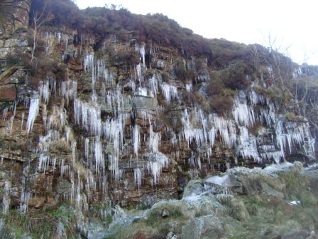 Stunning array of stalagtites in Grindsbrook Clough