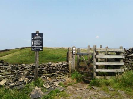 Halfway point on the ascent, and the start of the access land