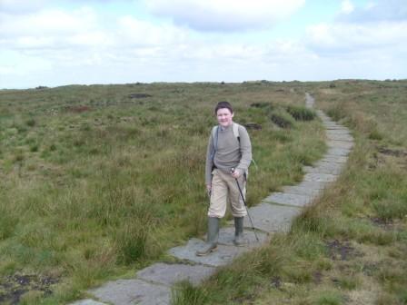 Liam makes his way along the Pennine Way