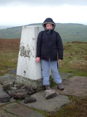 Liam at the trig point