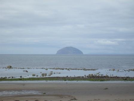 Looking at Ailsa Craig from the shore at Girvan