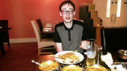 Jimmy at the curry house