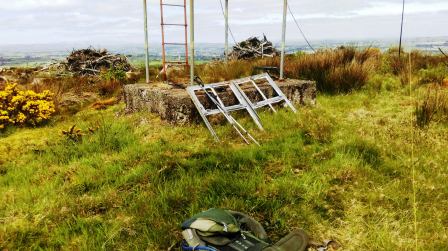 My activating position, close to the base of the fire tower