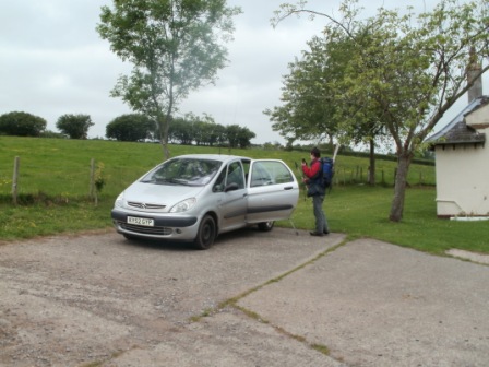 Car park at the start of the walk