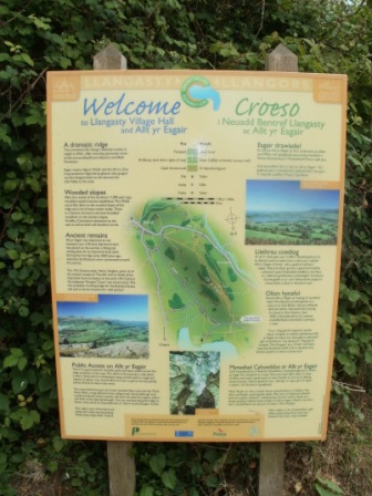 Information board at the start of the walk