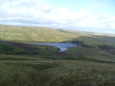 View down to the Grwyne Fawr reservoir as we descended Waun Fach